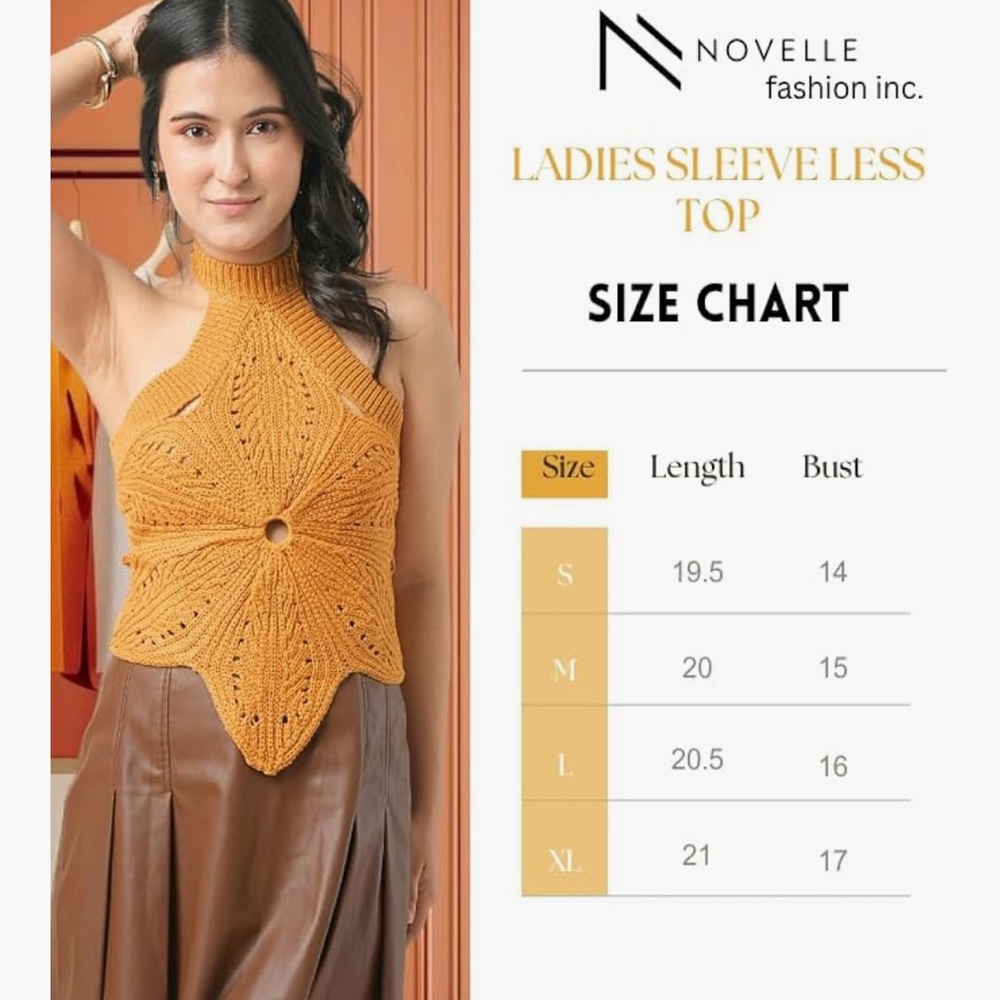 Mustard Knit Halter Top - Picture 4 of 4
